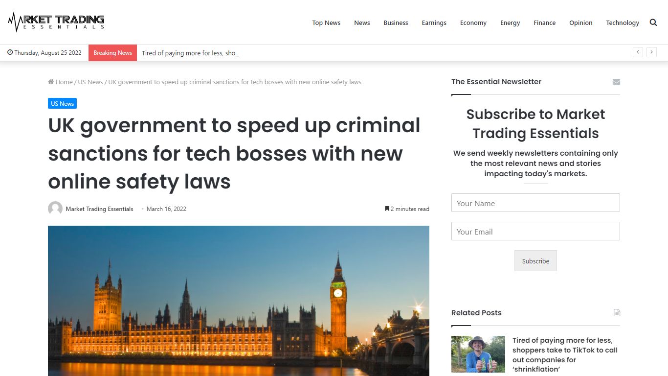 UK government to speed up criminal sanctions for tech bosses with new ...