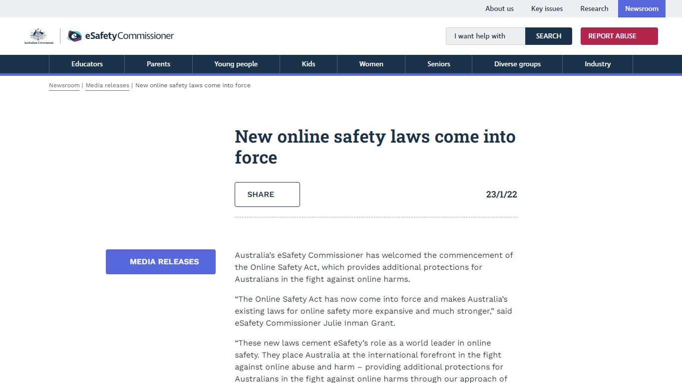 New online safety laws come into force | eSafety Commissioner